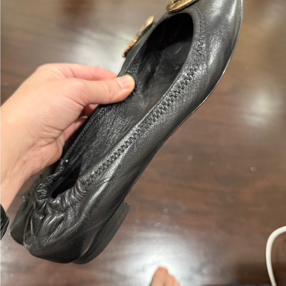Tory Burch Minnie Travel Black Ballet Flats Shoes Size 8 M - Picture 3 of 4